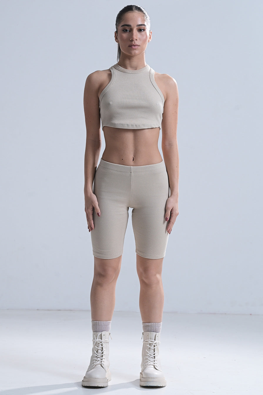 CROP TOP in BEIGE