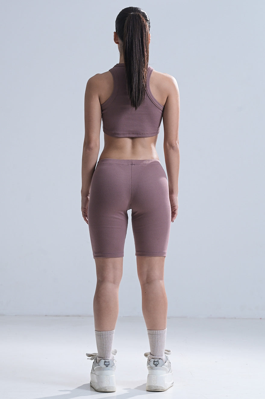 CROP TOP + LEGGINGS in PURPLE